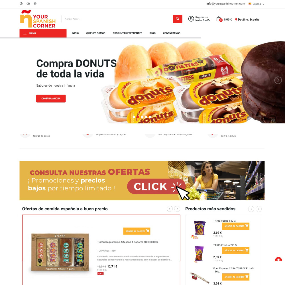 AJA Caso éxito Your Spanish Corner Desarrollo tienda online